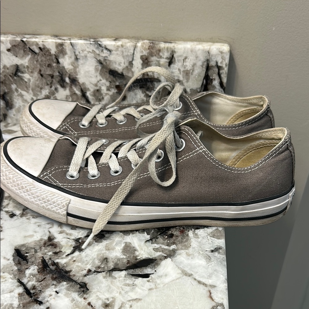 Gray Canvas Converse Sneakers